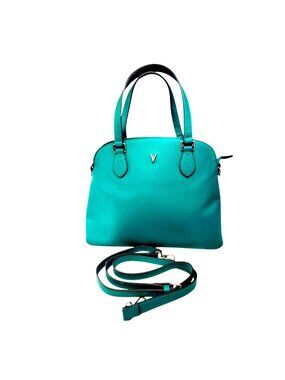 Vanessa Williams Purse Handbag Peacock Blue Teal Satchel Long Strap Like New